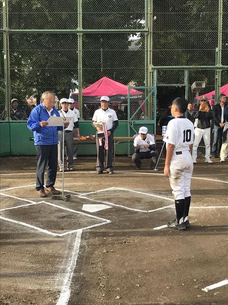 練馬区学童野球連盟選手権大会閉会式